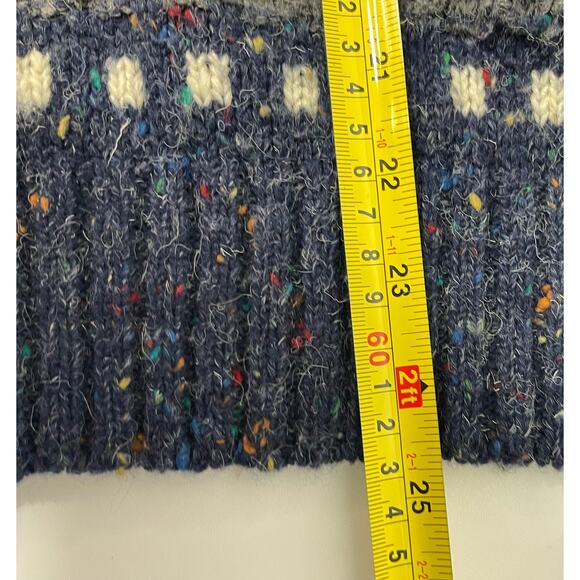 Vintage DD Sloane Acrylic Wool Blend Crewneck Tree Navy Sweater Size Medium R1 - Picture 7 of 8